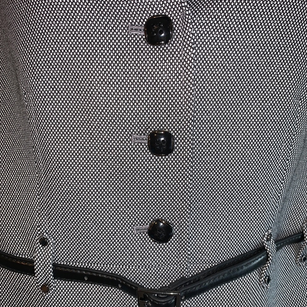 New TAHARI Black White belted BLAZER 6 - Picture 2 of 6